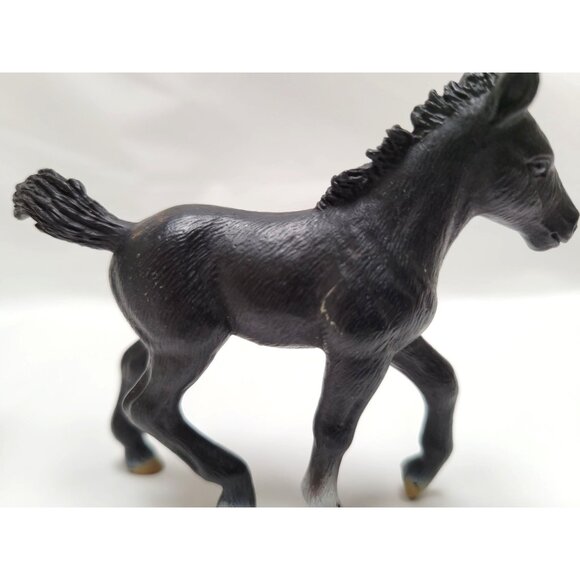 Vintage Schleich Lot of 2 Black 4" Long Lipizzaner Foal Colt Horse Figurines - Picture 6 of 9
